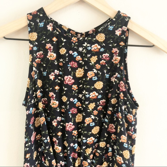 J. Crew Mercantile Floral Ruffle Hem Dress Size 00 - Picture 11 of 13